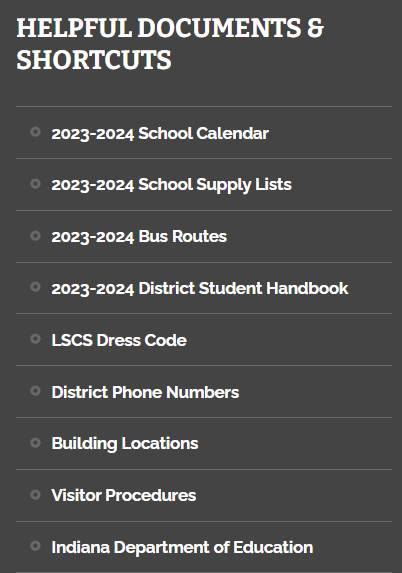helpful info on website